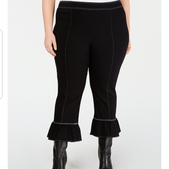 INC International Concepts Pants - I.N.C. Plus Size Contrast-Stitch Bell-Hem 